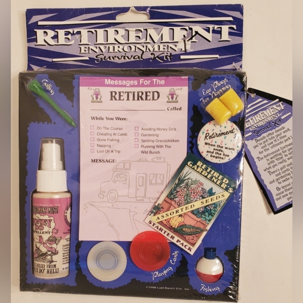 Vintage 1998 Retirement Survival Kit By Laid Back